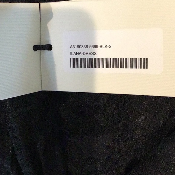 Alexis Ilana dress, one shoulder lace, side zip, black, size small, NWT - Picture 13 of 13